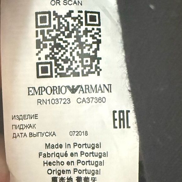 Emporio Armani Womens Single Breasted Black Blazer with Stud Accents NWOT - Picture 8 of 13